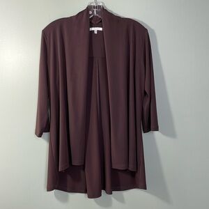 Canadian made! Vivian Wong high/low waterfall open jacket size medium